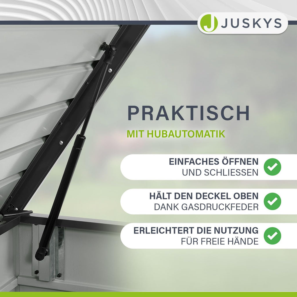 Metall Aufbewahrungsbox Limani 380 Liter Outdoor Box wasserdicht abschließbar Gartenbox Kissenbox Anthrazit