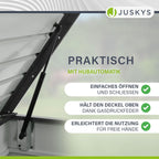 Metall Aufbewahrungsbox Limani 380 Liter Outdoor Box wasserdicht abschließbar Gartenbox Kissenbox Anthrazit