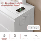 Schminktisch mit Hollywood Beleuchtung LED Spiegel Steckdose und 7 Schubladen für Schlafzimmer