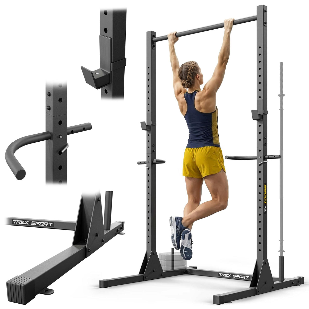 Power Tower Dip Station freistehend Kraftturm bis 300kg belastbar für Heimtraining TX-100PR