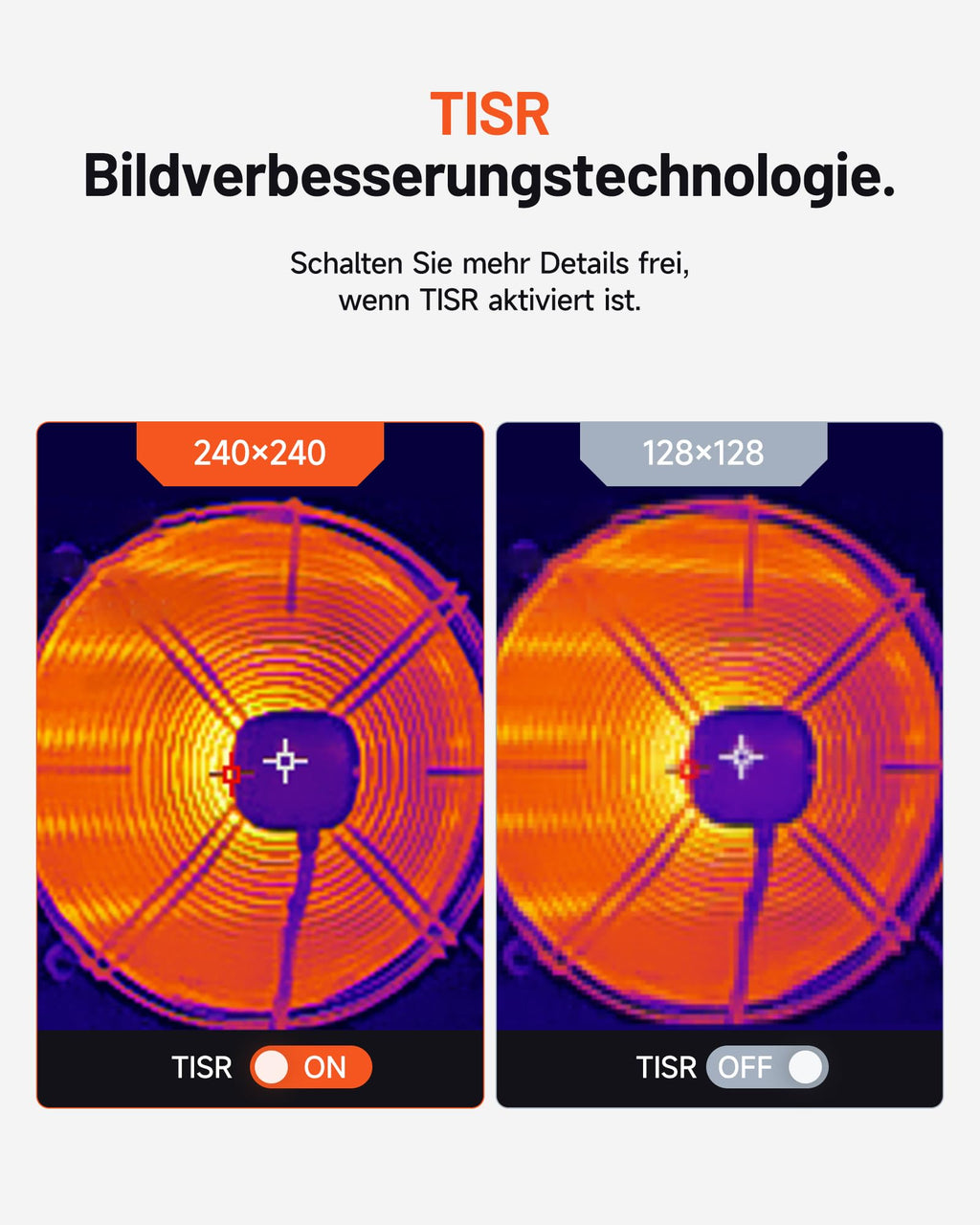 Wärmebildkamera TC004 Mini-A 240x240 TISR IR 15 Stunden Akkulaufzeit für Inspektion und Diagnose
