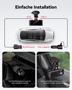 F7N Touch 4K Starvis 2 Dashcam Auto vorne hinten Sprachsteuerung für gestochen scharfe Aufnahmen