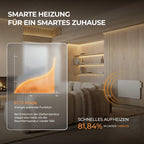 Hybrid Infrarotheizung 2000 W für Räume bis 30 qm Weiß Elektroheizung Raumheizung für Zuhause