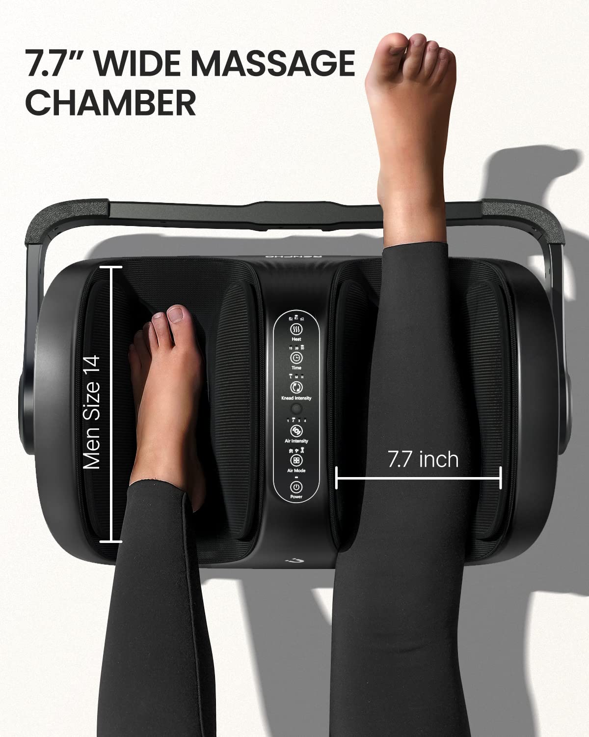 4 in 1 Shiatsu Fuß und Wadenmassagegerät mit Wärme Fußmassagegerät für Zuhause Entspannung
