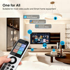 X2 Universal Fernbedienung mit Hub und Ladestation für TV Audio Streaming Smart Home Steuerung per App