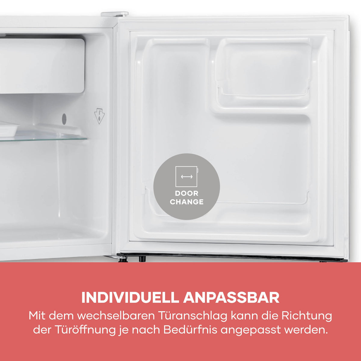 Kühlbox mit Kältefach besonders leise wechselbarer Türanschlag 50 L Nutzinhalt weiß KB 8884 Energieklasse E