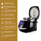 Sakura Reiskocher Keramikschale Fuzzy Logic 8 Tassen 1,5 L 6 Reiskoch 6 Multikoch Touch LED 220 240V EU