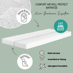 Babybett Set Adam und Eule 70x140 cm Bettwäsche Himmel Matratze höhenverstellbar Juniorbett umbaubar Holz weiß
