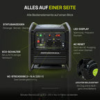 Invertergenerator 38i 3,8 kW tragbarer Benzinstromerzeuger Generator Notstromaggregat für Camping