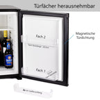 40 Liter Mini Kühlschrank lautlos geräuschlos Minibar mit Schloss 5°C bis 18°C Energieklasse D