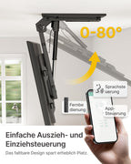 Elektrische TV Deckenhalterung Fernseherhalterung für 37 bis 75 Zoll bis 45 kg Deckenmontage