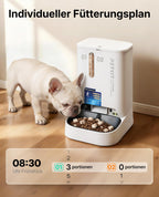 YumShare Dual Hopper 2 Futterautomat für Katze und Hund 2 Näpfe Kamera Gesichtserkennung 5L KI 2,4 und 5G WLAN