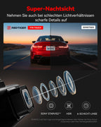 F7N Touch 4K Starvis 2 Dashcam Auto vorne hinten Sprachsteuerung für gestochen scharfe Aufnahmen