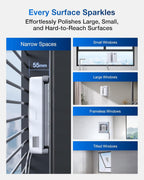 WINBOT Mini Fensterputzroboter grau für kleine Fenster automatische Reinigung für Glas und Rahmen
