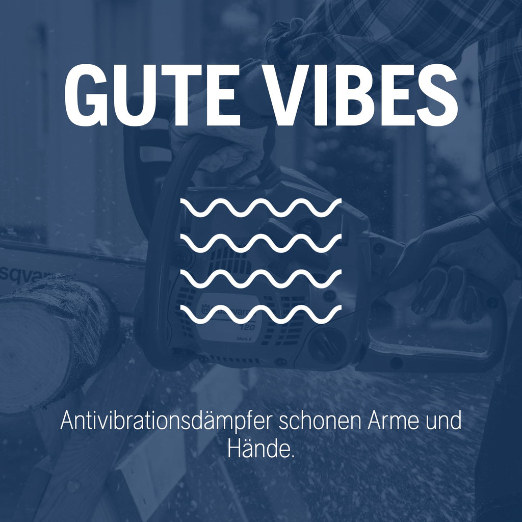 Benzinkettensäge 120 Mark II 38,2 cc X Torq Motor 14 Zoll Schiene für Garten und Forstarbeiten