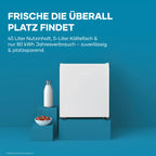Kühlbox mit Kältefach besonders leise wechselbarer Türanschlag 50 L Nutzinhalt weiß KB 8884 Energieklasse E