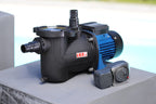 Poolpumpe mit Timer selbstansaugende Filterpumpe 10000 Liter pro Stunde für sauberes Poolwasser