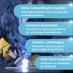 Elektrodenschweißgerät ARC 200 MD MMA E Hand bis 200 A Inverter Schweißgerät für Elektroden