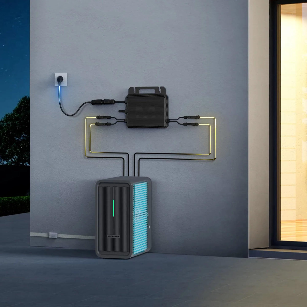 B2500 Speicher 2240Wh für Balkonkraftwerke LiFePO4 Akku 6000 Zyklen erweiterbar IP65 wasserdicht staubfest