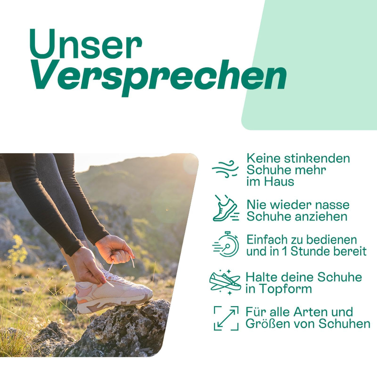 Opod elektrischer Schuhtrockner für Schuhe und Stiefel mit Erfrischungsfunktion und Geruchsneutralisierung