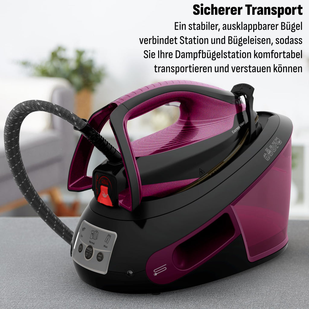 Express Vision Dampfbügeleisen 6,9 Bar Dampfstoß 480 g pro Min Smart Temp LED Kalkkollektor 1,8 L SV8152