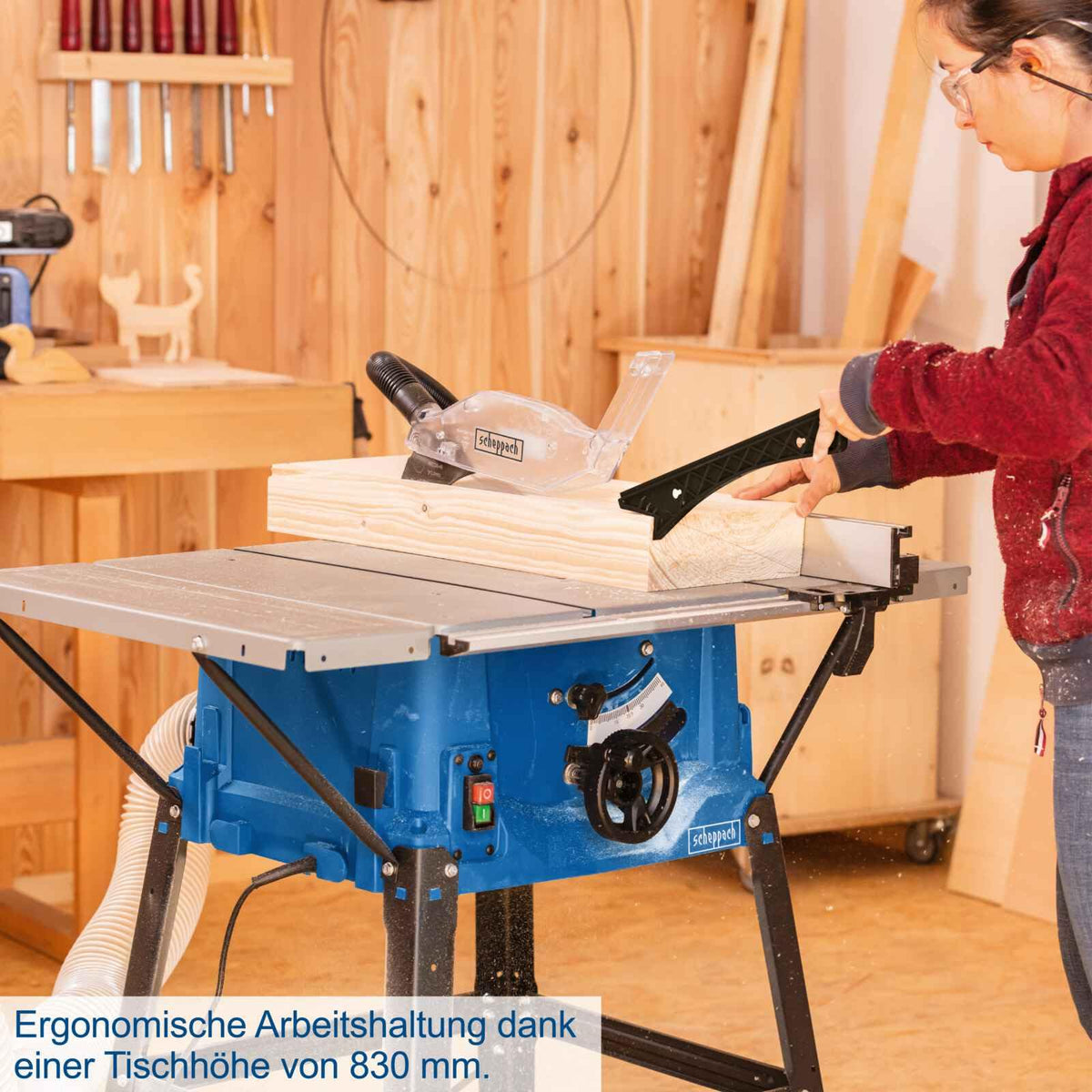 Tischkreissäge HS100S 230V 2000W Schnitthöhe 85mm Sägeblatt 250mm Tischverbreiterungen 2. Sägeblatt 642x940mm