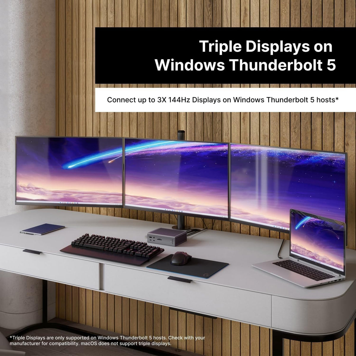 TS5 Plus Thunderbolt 5 Docking Station 20 Ports 140W Safe Charging for Mac and Windows Laptops