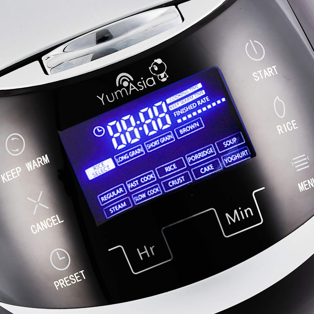 Sakura Reiskocher Keramikschale Fuzzy Logic 8 Tassen 1,5 L 6 Reiskoch 6 Multikoch Touch LED 220 240V EU