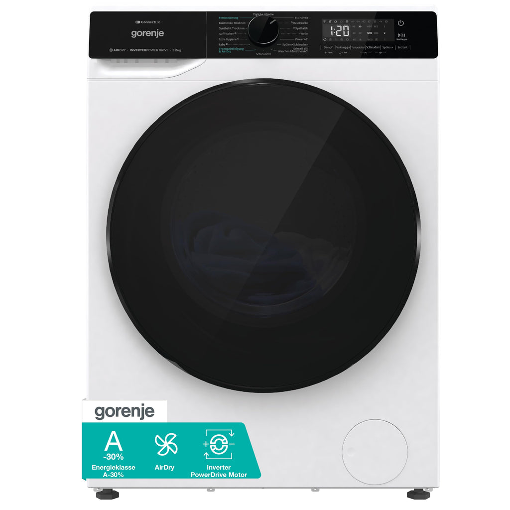 WD2PA854ADW Waschtrockner 8kg waschen 5kg trocknen 1400 U/min 16 Programme ConnectLife AirDry Energieklasse D