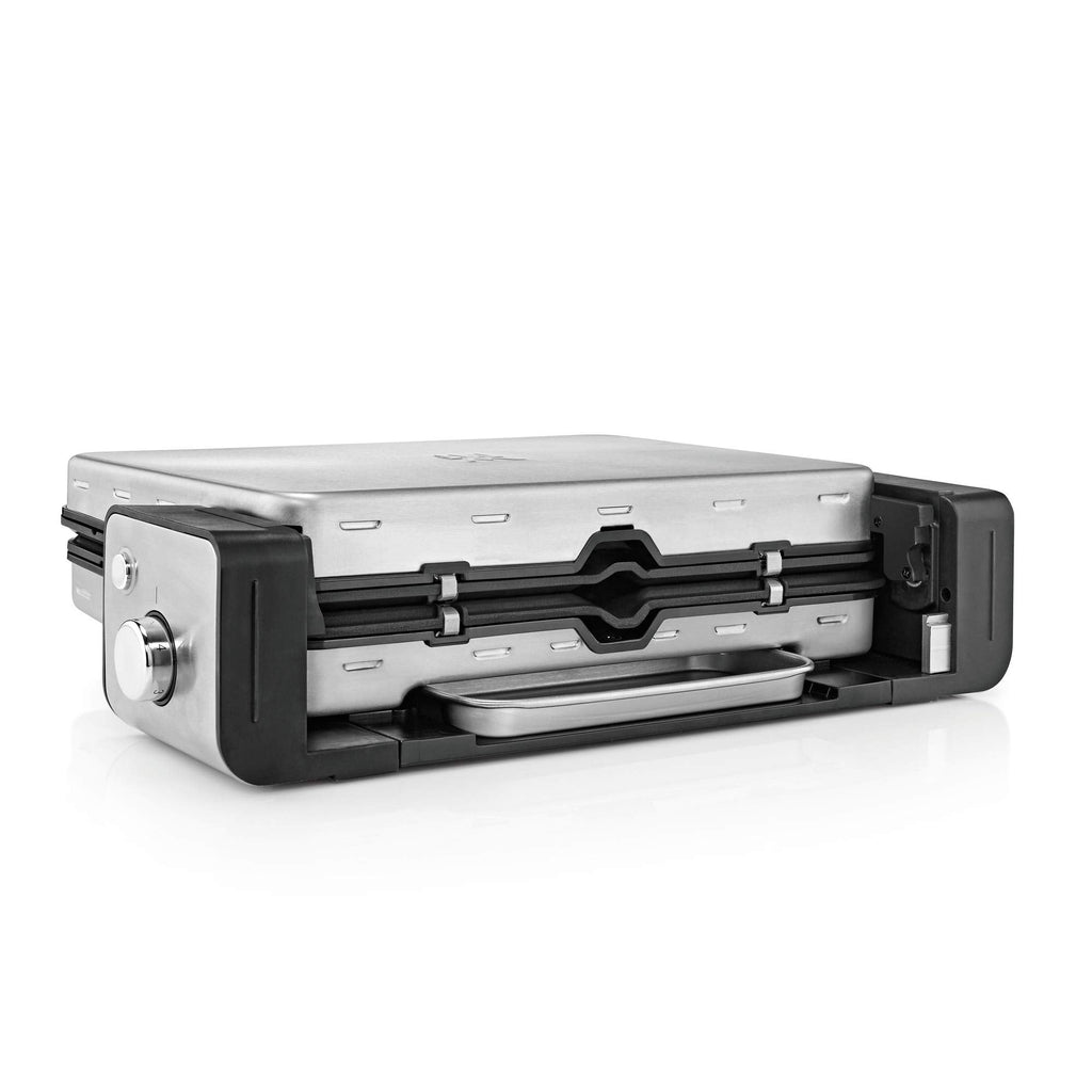 Lono Kontaktgrill Plattengriller 2 in 1 Tischgrill mit abnehmbaren spülmaschinenfesten Grillplatten 2100 W