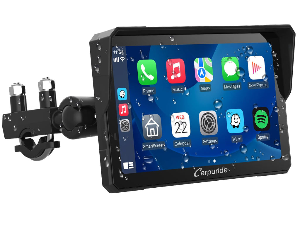 W702 Pro Motorrad CarPlay Bildschirm mit Gegensprechfunktion für Navigation und Kommunikation