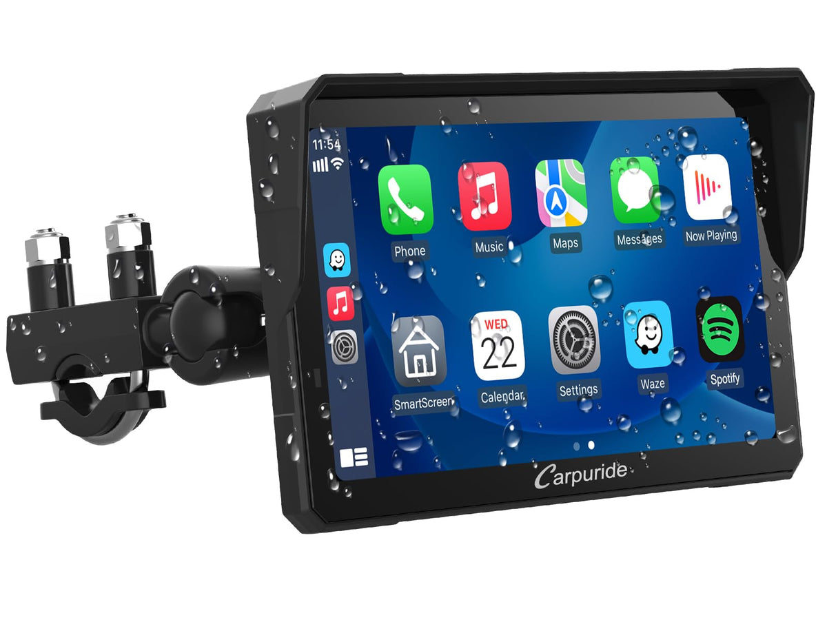 W702 Pro Motorrad CarPlay Bildschirm mit Gegensprechfunktion für Navigation und Kommunikation