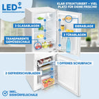Kühlgefrierkombi 143cm Energieklasse C 173L 40 dB 3 Ablagen 2 Schubladen Türanschlag wechselbar KG 7359 weiß