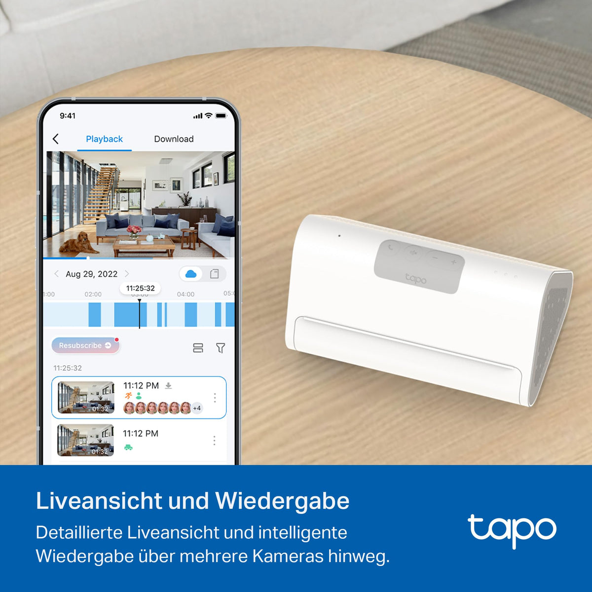 H500 Hub 16GB bis 16TB erweiterbar für 16 Kameras und 64 Sensoren HDMI 5 GHz WLAN und Ethernet Alarm Matter