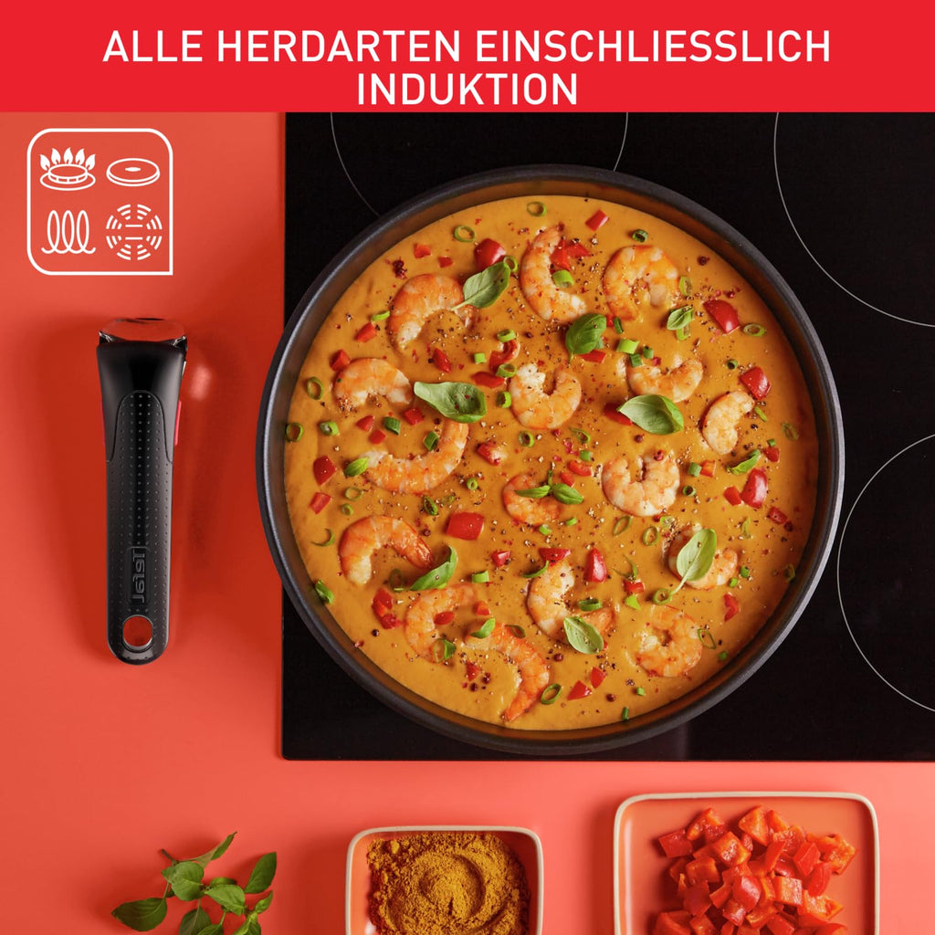 Ingenio Emotion Topf und Pfannenset 20 teilig mit abnehmbarem Griff Kochgeschirr Set für Küche