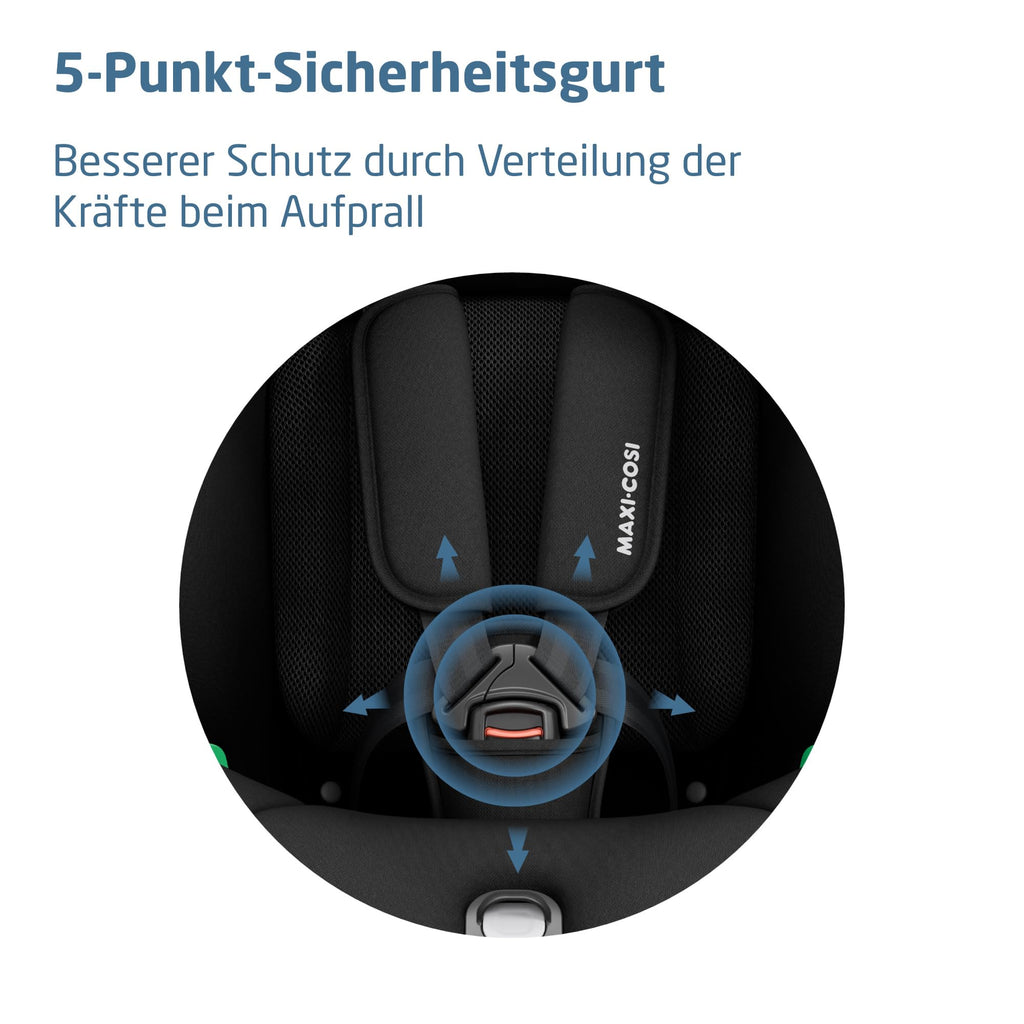 Titan S Comfort iSize Kindersitz 76 bis 150 cm mitwachsend ISOFIX 15 Monate bis 12 Jahre 13 Kopfstützen Black