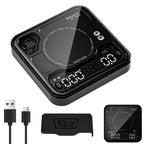 Kaffeewaage mit Timer 0,1g hochpräzise wiederaufladbar Espresso Waage 3 Modi Bluetooth App USB Pour Over