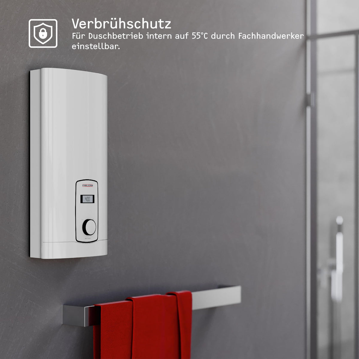 Durchlauferhitzer DHB-E 18/21/24 LCD elektronisch geregelt druckfest Wunschtemperatur 236745 Energieklasse A