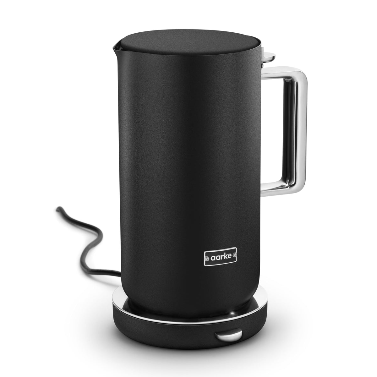 Edelstahl Wasserkocher Mattschwarz 1,2 L mit Temperatureinstellungen 360° Drehbasis leise tropffreier Ausguss