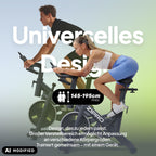 Heimtrainer Fahrrad mit App und Handpuls Ergometer für 145 bis 195 cm für Cardiotraining zu Hause