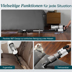 Akku Staubsauger LVAC 200 kabellos mit starker Saugkraft für Haushalt bis 75 m² Anti Tangle Schwarz
