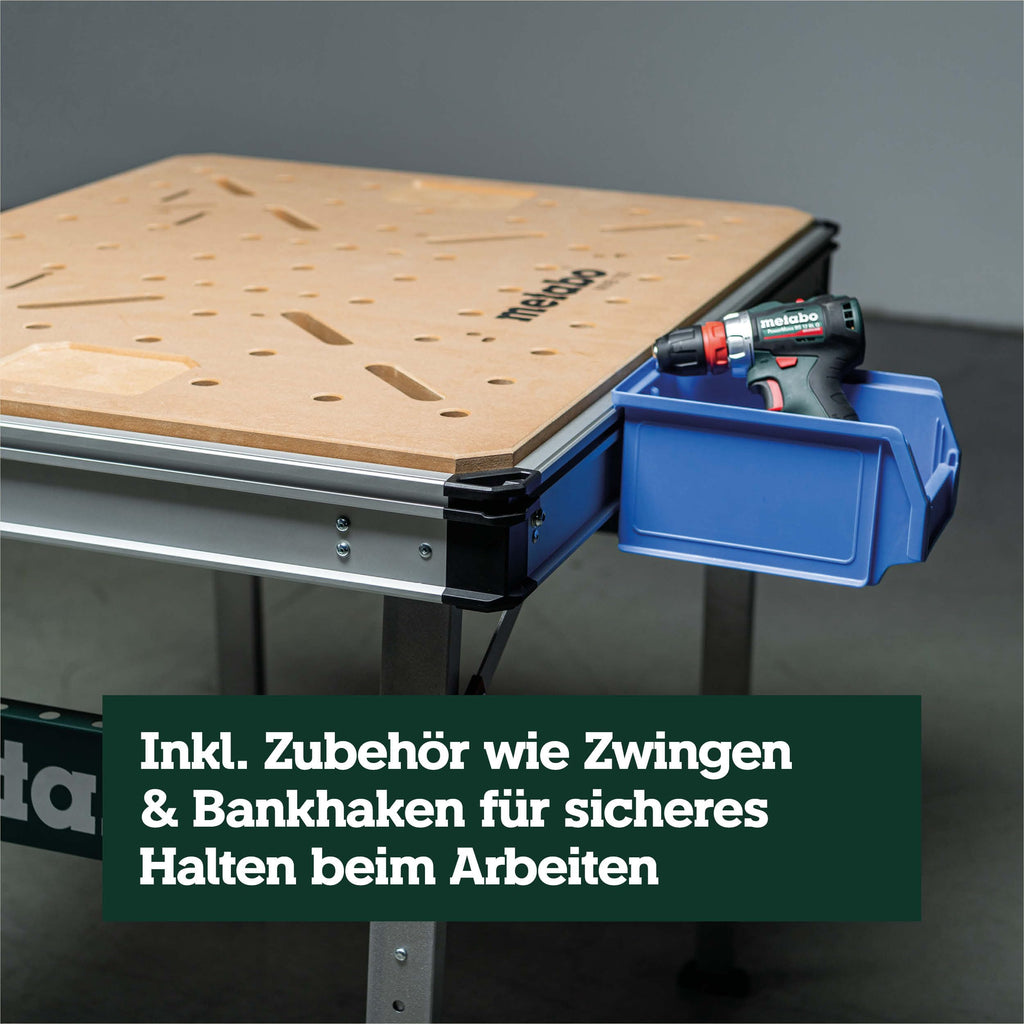Multifunktionstisch MWB 100 klappbare Werkbank und Montagetisch für Werkstatt Montage und Heimwerker