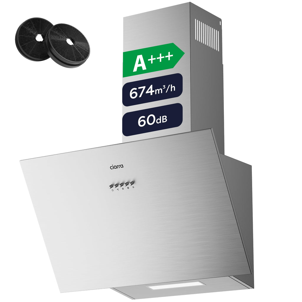 CBCS6762A kopffreie Schräghaube Dunstabzugshaube Küchenabzug 60 cm Umluft Energieklasse A+++