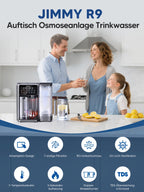 R9 Umkehrosmoseanlage Trinkwasser Heißwasserspender 7 Stufen RO Mineralien UV 3S Heizung 7 Temp TDS Monitor
