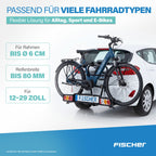 Kupplungsfahrradträger SmartLine Black für 2 Fahrräder bis 50 kg für Anhängerkupplung abklappbar Rahmenschutz