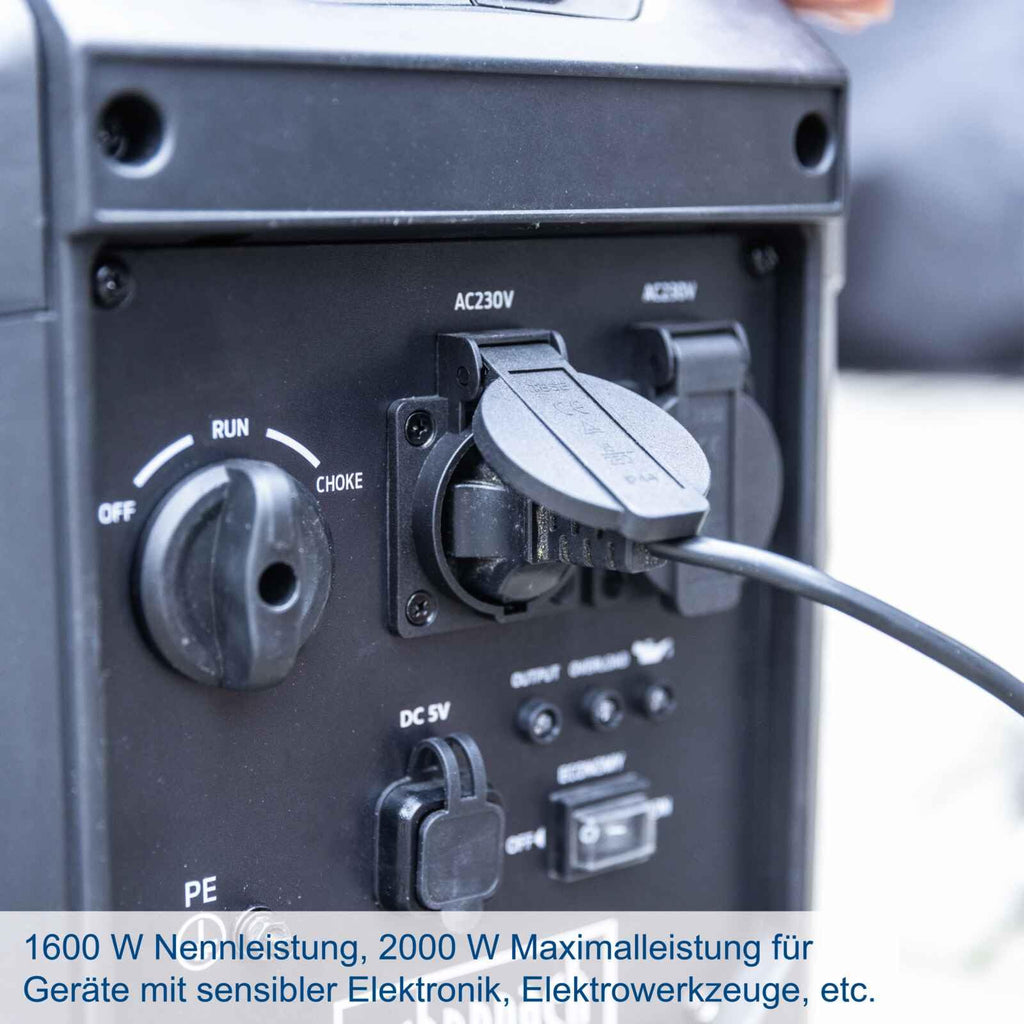 Inverter Stromgenerator SG2500i 2000 W 4,2 L Tank tragbarer Stromerzeuger für Camping und Notstrom