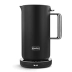 Edelstahl Wasserkocher Mattschwarz 1,2 L mit Temperatureinstellungen 360° Drehbasis leise tropffreier Ausguss