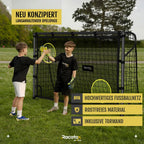 Fußballtore für Garten Kinder und Erwachsene mit Torwand Stahlrahmen und wetterfestem Netz robustes Fußballtor