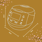 Sakura Reiskocher Keramikschale Fuzzy Logic 8 Tassen 1,5 L 6 Reiskoch 6 Multikoch Touch LED 220 240V EU