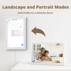 15.6 Zoll Digitaler Wandkalender 1920x1080 FHD Familienplaner 32GB Speicher Wandhalterung Touchscreen Weiß